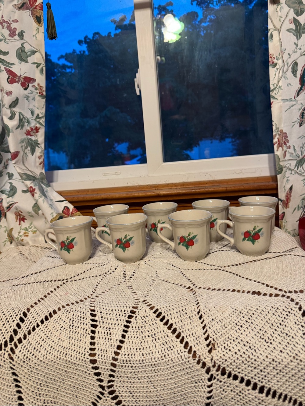 Tabletops Unlimited Susana Strawberry Mugs Set of 8